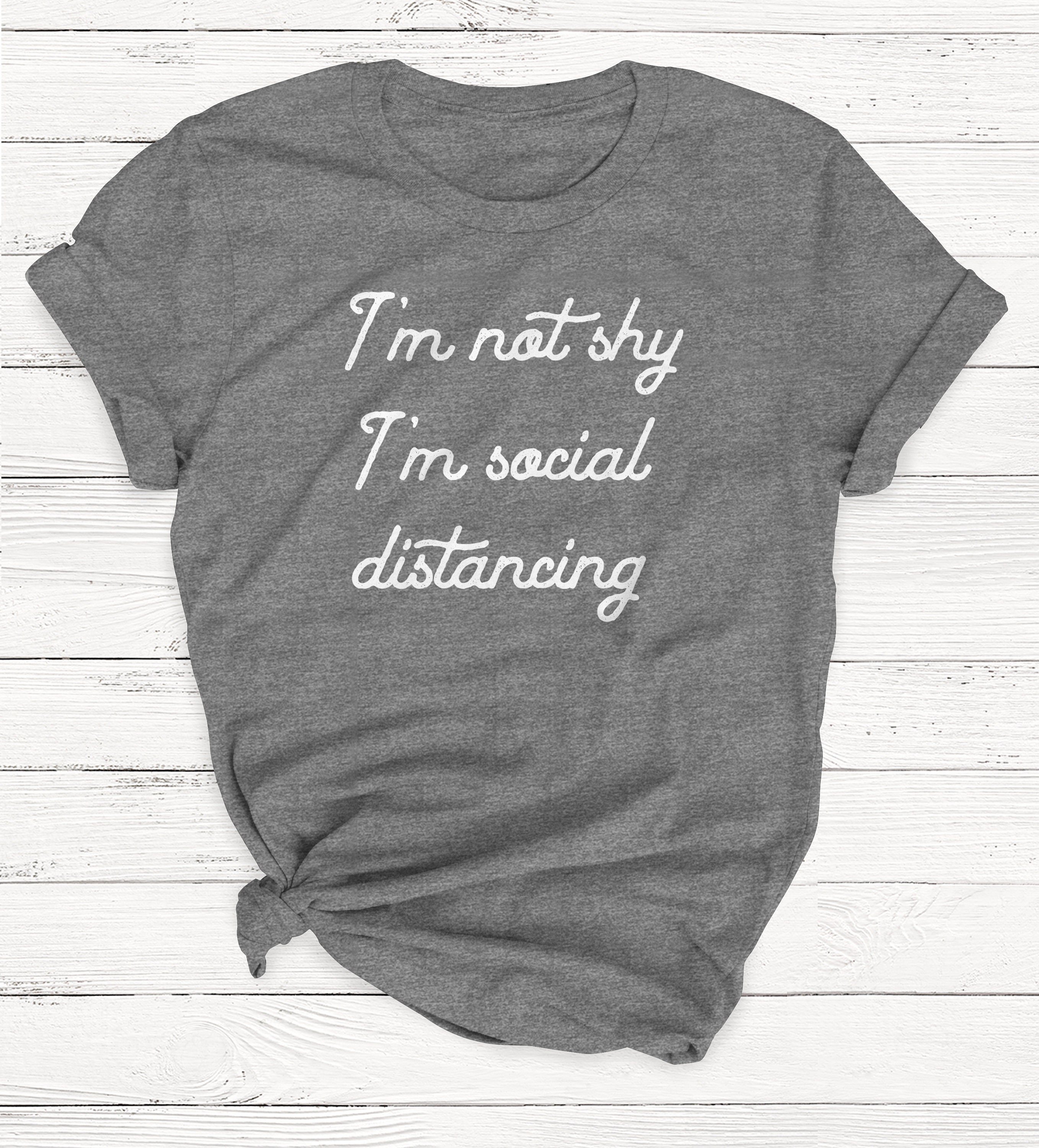 その他 socialdistance Social Distancing T-shirt, Introvert Ringspun Cotton Unisex Tee - Etsy