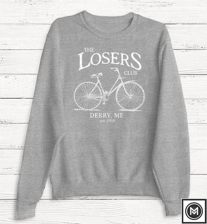 The Losers Club Sweatshirt, Vintage Bike, Sweatshirt, Stephen King's IT, IT, Pennywise, Vintage, Clown, Scary Movies, Horror image 2