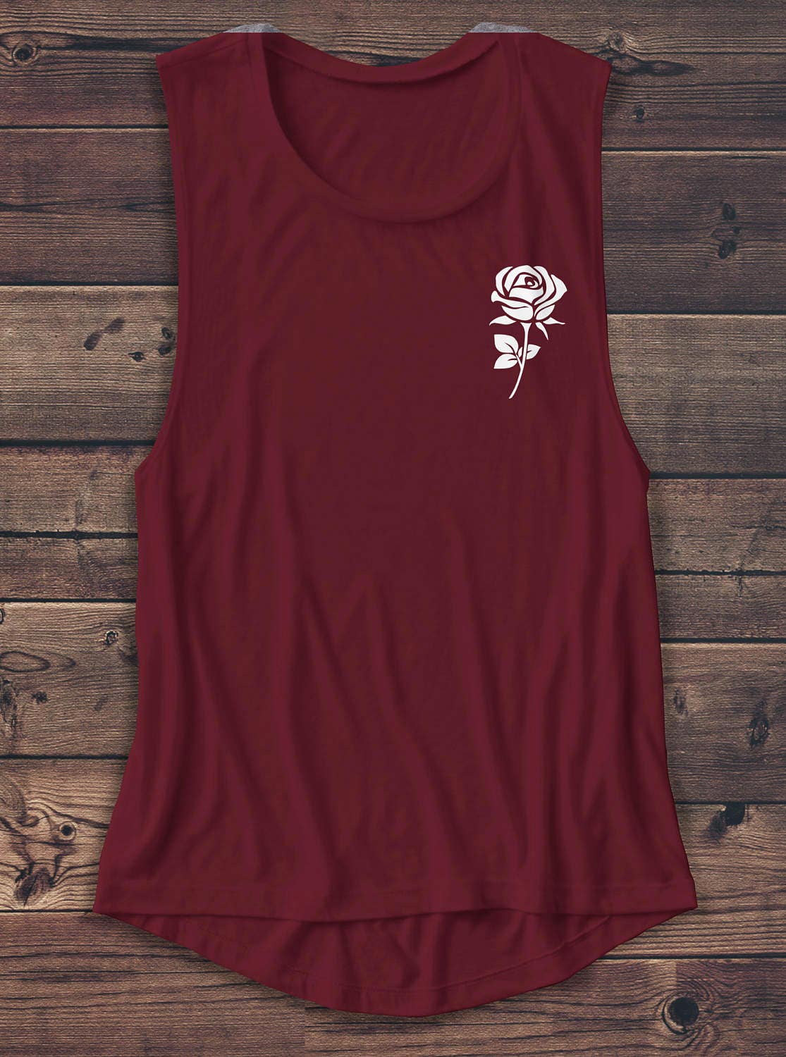 Rose Pocket Shirt Women's Muscle Tee 