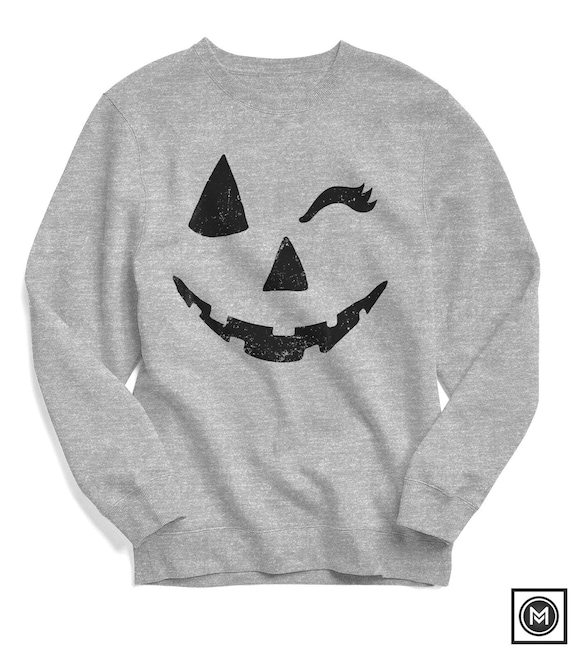 Halloween Sweatshirt - Jack O' Lantern - Witch- Women's Halloween Sweater - Halloween Shirt - Basic Witch shirt - Pumpkin Face