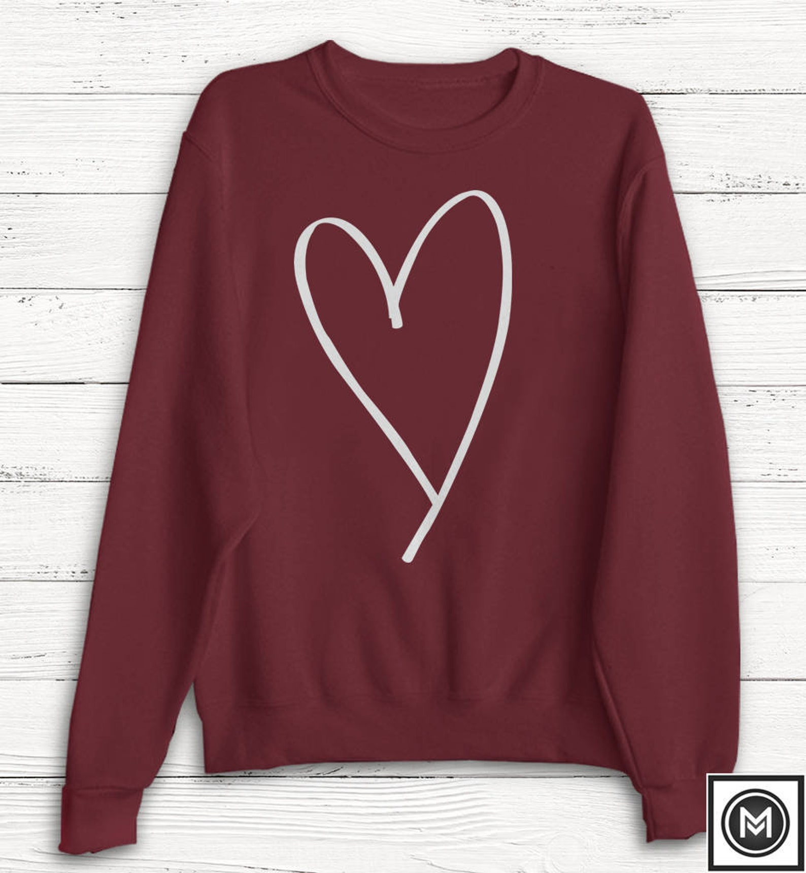 Valentine's Day Sweatshirt Love Heart Sweatshirt Anti | Etsy