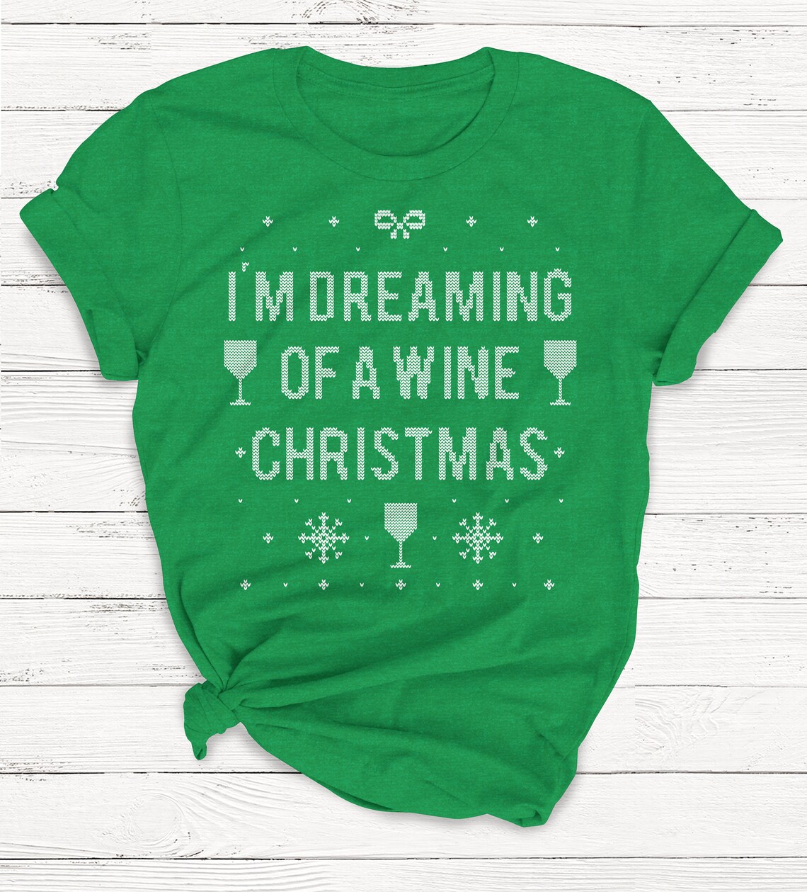 im dreaming of a wine christmas shirt