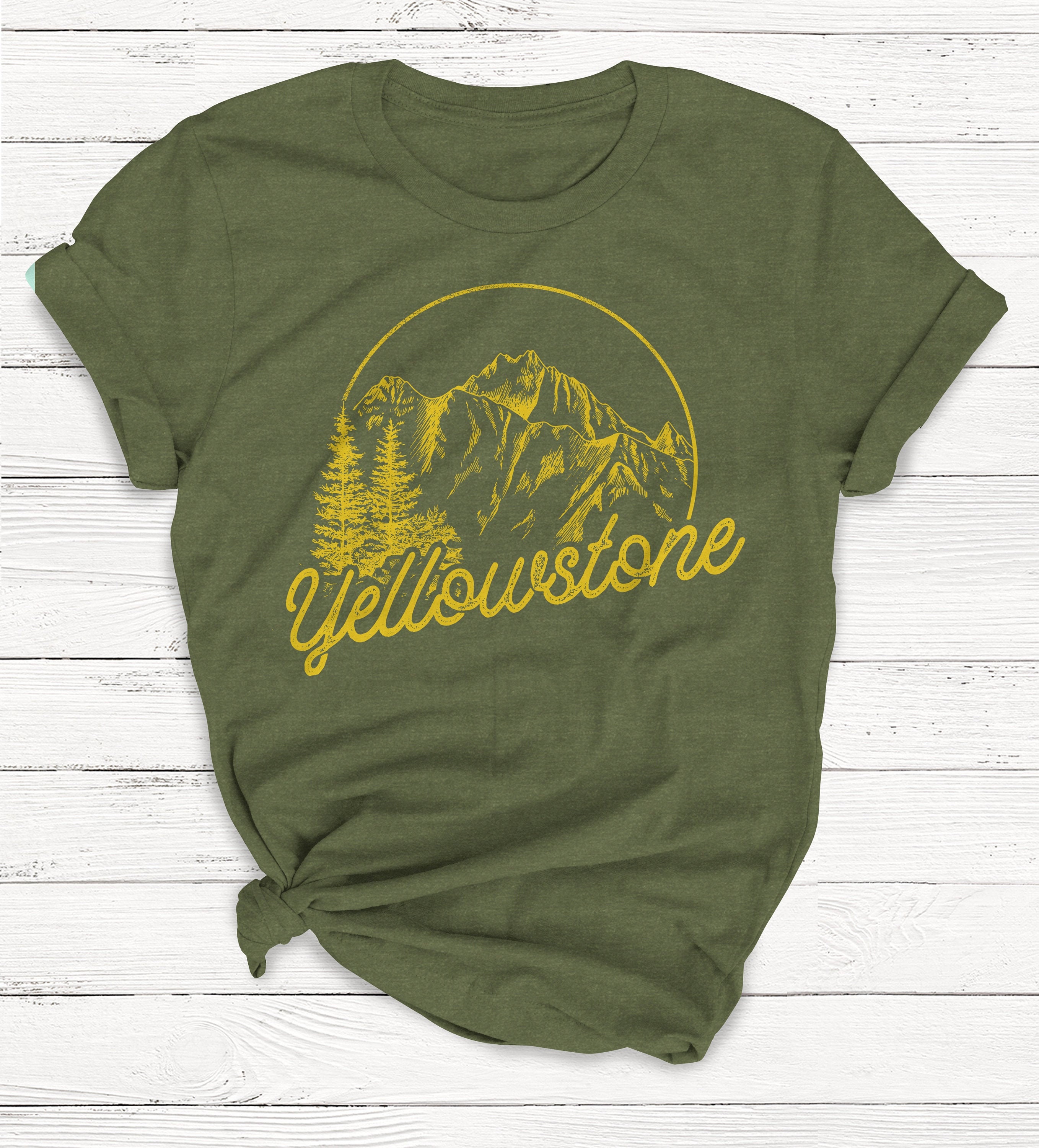 Yellowstone Tshirt Outdoor Shirt National Park Shirt Retro | Etsy