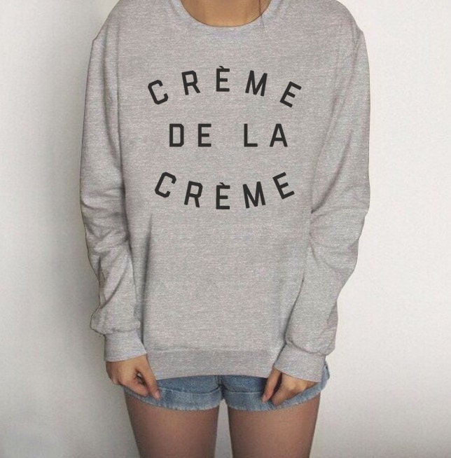 Creme De La Creme Fashion Pullover Sweatshirt Sweater Women - Etsy Singapore