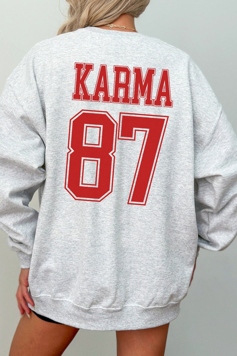 Karma Sweatshirt, Kansas City Sweatshirt, Karma Is the Guy, Sports Sweatshirt, Pullover Sweatshirt, Oversized Sweatshirt image 1