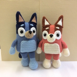 BLUEY/Bingo Blue Heeler Dog, Crochet Bluey Inspired, Amigurumi Bluey Dog, Baby Shower Gift, Australian Gifts, Baby Photo Prop, MADE To ORDER