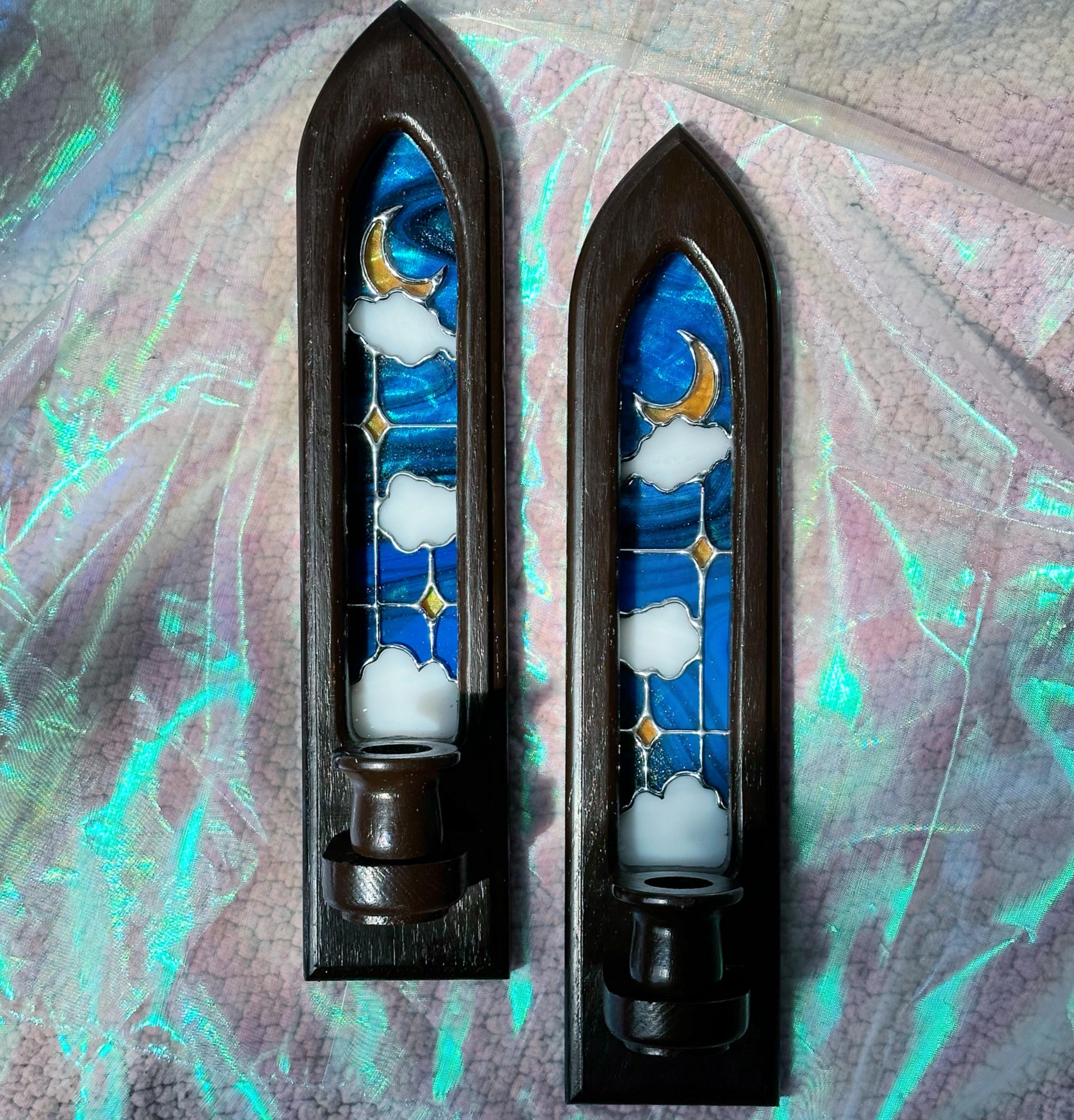 Fantasy Stained Glass Sconces | Bookish Gift Art