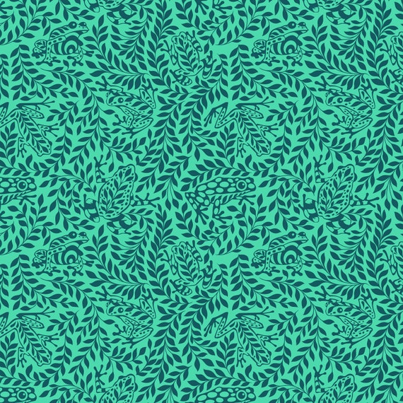 Tissu de Coton Fat Quarter Quilting Tula Rose Singe clé grenouille turquoise couleur