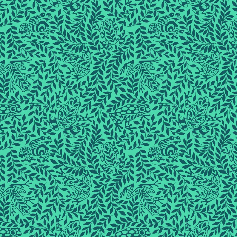 Tissu de Coton Fat Quarter Quilting Tula Rose Singe clé grenouille turquoise couleur