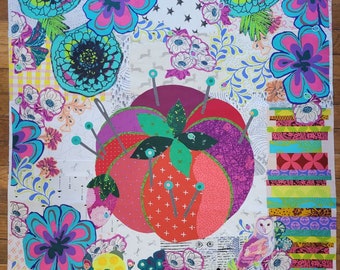 Mini Pincushion Collage Mini Quilt Kit by Laura Heine Free Shipping