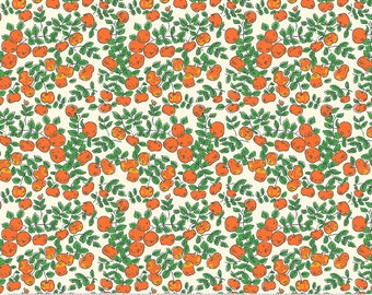 Heather Ross Forestburgh Apples Ivory Cream Fabric by the Half Yard