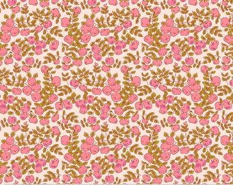 Heather Ross Forestburgh Apples Blush Pink Fabric by the Half Yard