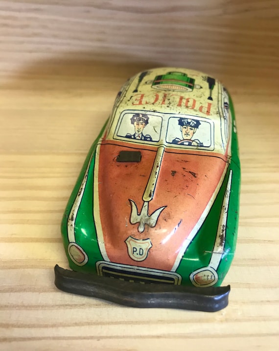 Vintage Wind-up POLICE Car Toy . Tin. Trademark Japan - Etsy