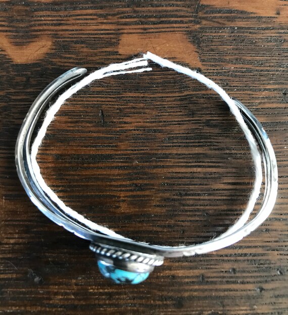 Turquoise & Sterling Silver Cuff Bracelet made in… - image 6