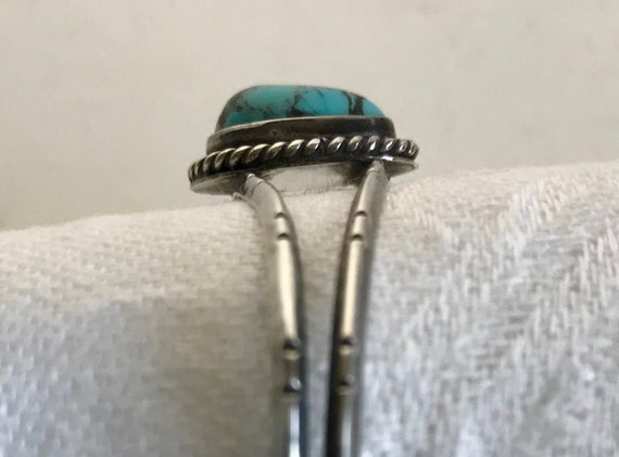 Turquoise & Sterling Silver Cuff Bracelet made in… - image 3