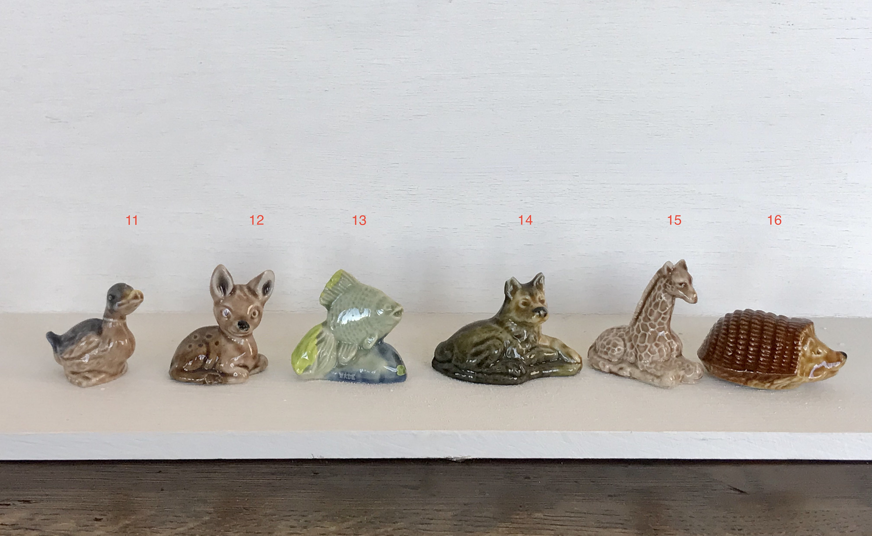 Vintage Wade Whimsies Red Rose Tea Animals Etsy