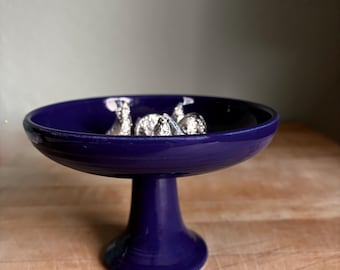 Vintage Fiesta  Sweets Compote in Original Cobalt Blue. Fiestware. Homer Laughlin