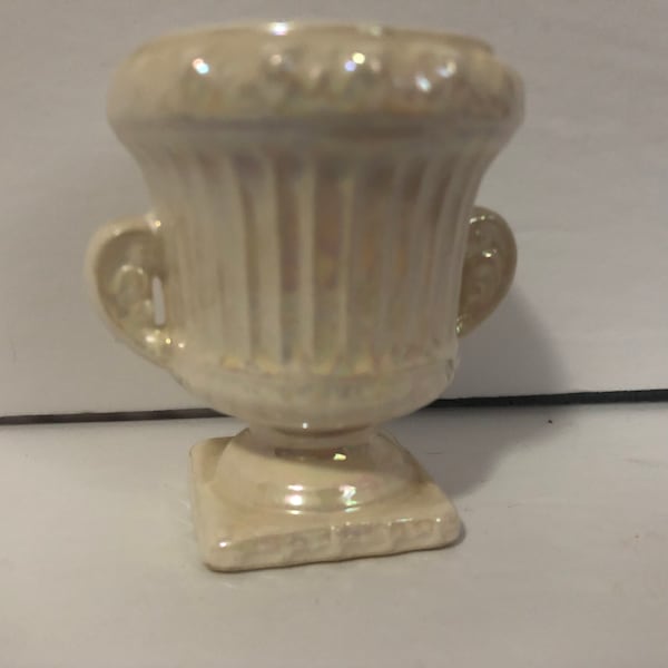 Toothpick holder, small vase  roman style urn japan pottery 3" high
