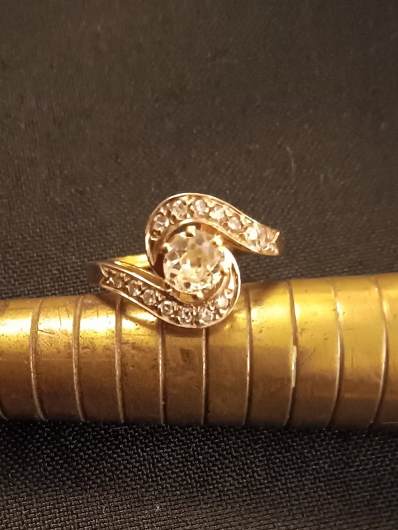 Bague avec pierres précieuses noires en argent sterling/CZ embellie, moissanite, diamant/Filigrane vintage antique floral [fait sur mesure] Design #70e - France