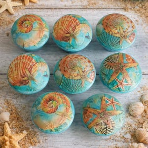 Coastal Cottage Handmade Wood Cabinet Knobs Drawer Pulls -Furniture Refresh-