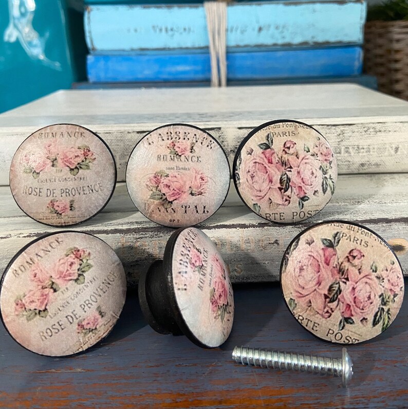 French Country Farmhouse Cabinet Knobs Drawer Pulls Set of 6 - Etsy