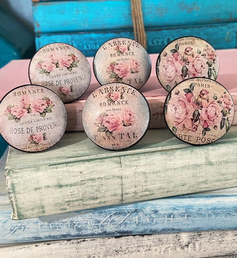 French Country Farmhouse Cabinet Knobs Drawer Pulls Set of 6 - Etsy