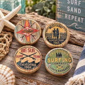 Surfer Furniture Drawer Pulls Set Vintage Beach House Cabinet Knobs