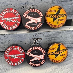 Vintage Aviation Cabinet Knobs: Handmade Wood Drawer Pulls Set