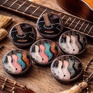 ACOUSTIC GUITARS Handmade Cabinet Knobs Drawer Pulls Set of 6
