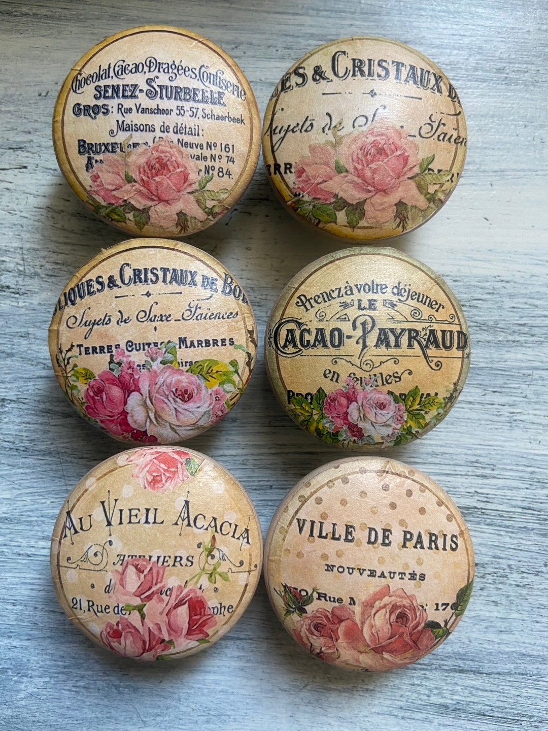 French Country Knobs Shabby Rustic Vintage Theme Etsy
