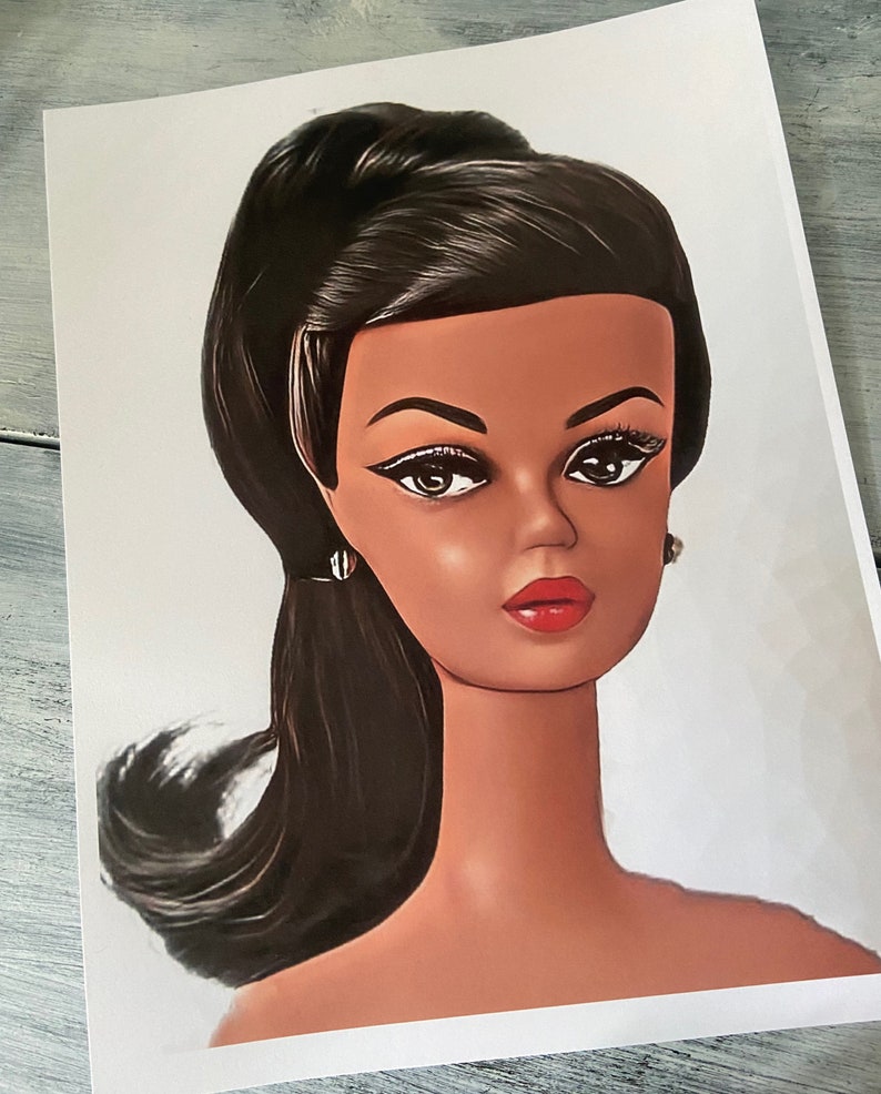 Retro Barbie Portrait Art Print 8x10 AA Barbie 309A - Etsy