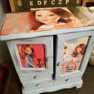 Furga Sheila Alta Moda S Girl OOAK Shabby Upcycled Vintage Jewelry Box