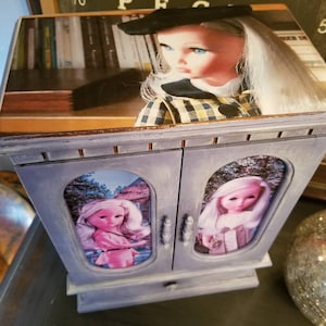 Furga Sylvie Alta Moda S Girl OOAK Shabby Upcycled Vintage Jewelry Box
