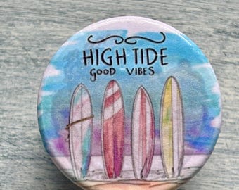 Surfboard Cabinet Knobs Handmade Wood Drawer Pulls - Coastal Beach House Decor