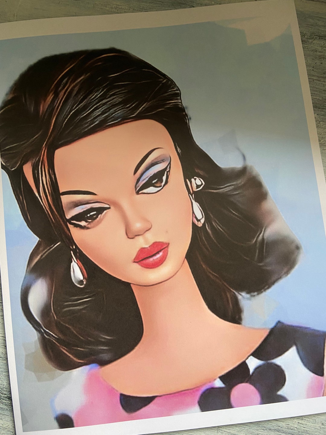 Silkstone Barbie Portrait Art Print 8x10 Brunette Beauty 206A - Etsy