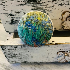 Van Gogh Art Theme Handmade Wood Cabinet Knobs Drawer Pulls Set of 6 image 6