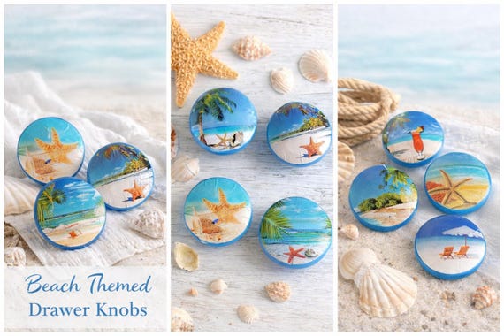 beach themed dresser knobs Starfish Drawer Pull/Knob  Home Decor  Pewter with Nickel or Brass Finish