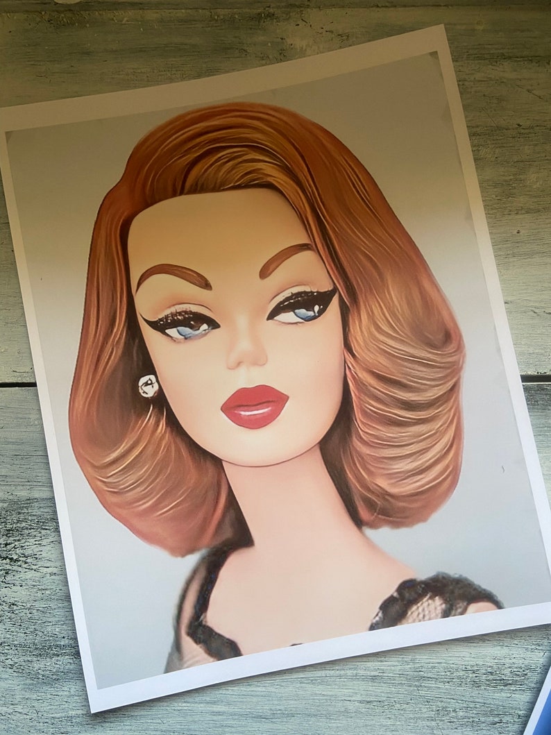 Retro Barbie Art Print Set Silkstone Barbie - Etsy