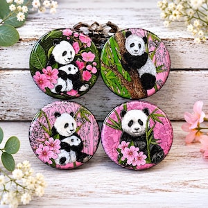 Panda Bear Cabinet Knobs Handmade Wood Drawer Pulls