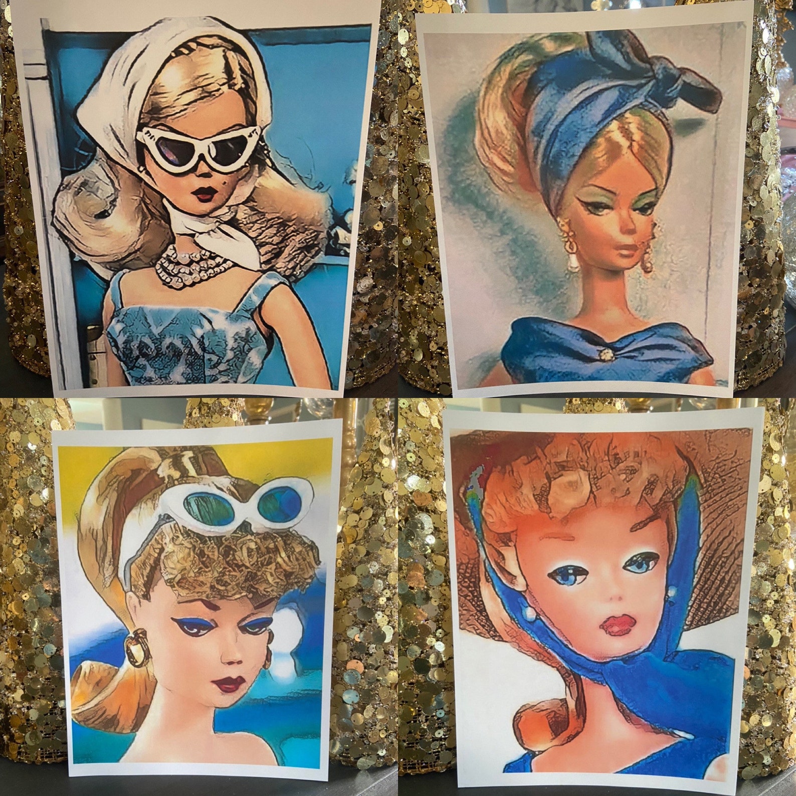 Silkstone Retro Barbie Art Print Bundle 8x10 Set of 4 - Etsy
