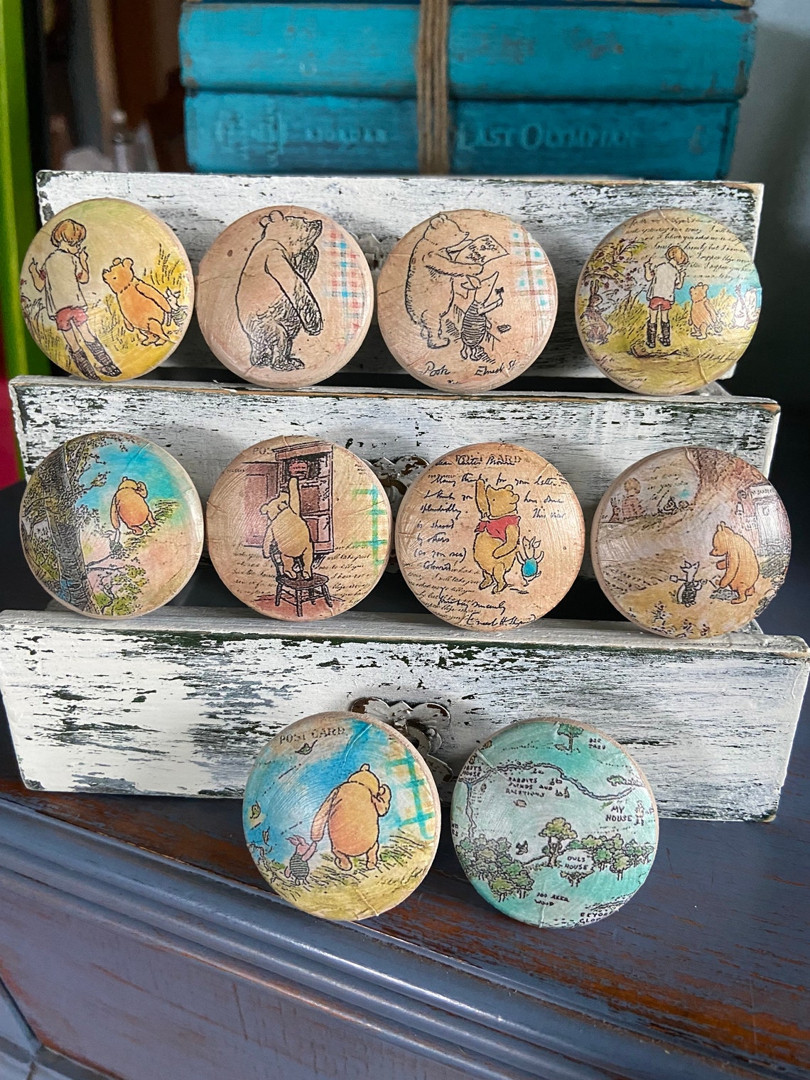 Winnie the Pooh Storyteller Knobs Drawer Pulls Set of Etsy