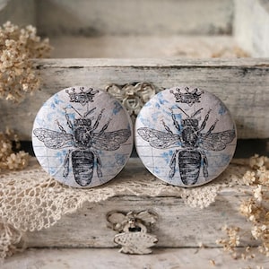 Queen Bee Cabinet Knobs Handmade Drawer Pulls - Furniture Refresh -