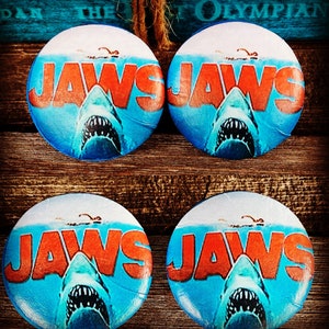 Jaws Great White Shark Cabinet Knobs or Drawer Pulls Set of 4 - Coastal Beach House Decor