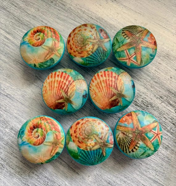 beach themed dresser knobs Starfish Drawer Pull/Knob  Home Decor  Pewter with Nickel or Brass Finish