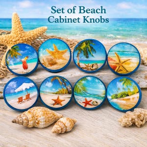 Coastal Beach House Cabinet Knobs Handmade Wood Drawer Pulls