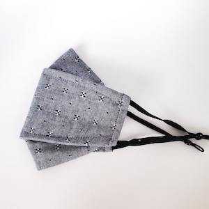 3D Origami Face Mask | Weekend Denim | Japanese Textiles | Quality Cotton | Filter Pocket | No Fog Mask | FREE Filter Inserts | 2 Layer