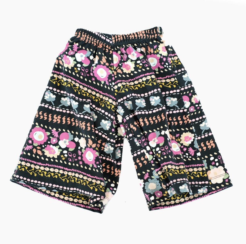 Girls Culottes Toddler Bell Bottoms Palazzo Pants Toddler Pants My Little Pony Floral Print 2T