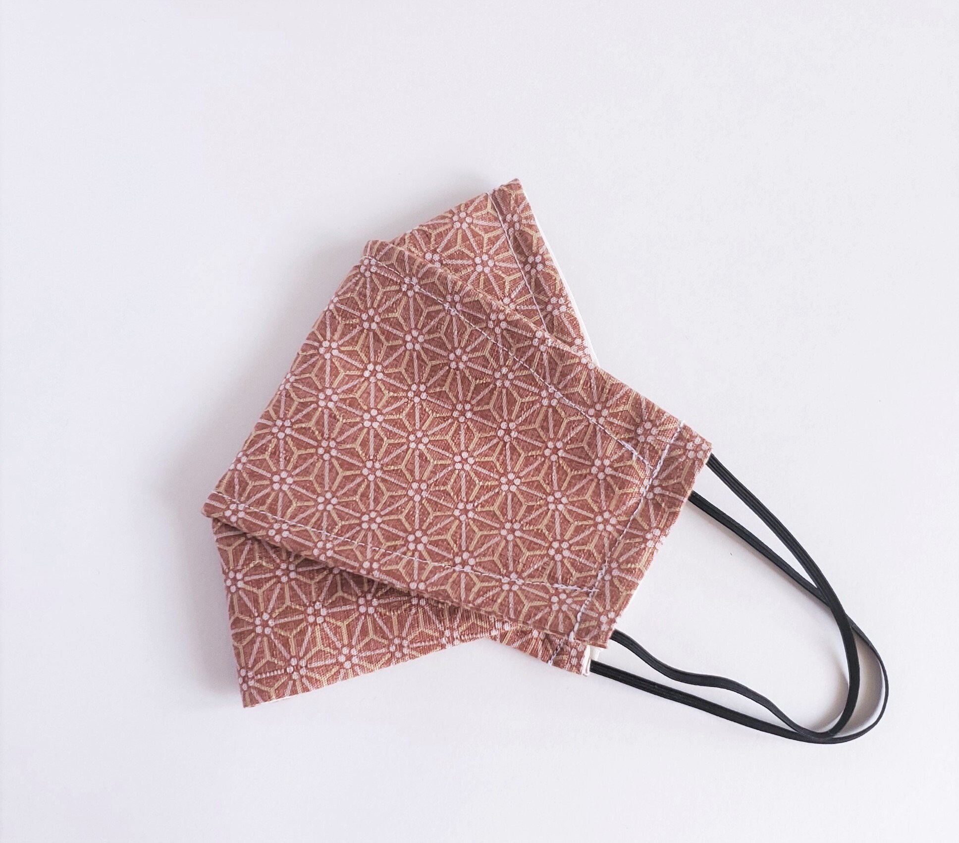 Origami Face Mask in Asanoha Star Rose|Anti Fog Mask w/ nose wire and…