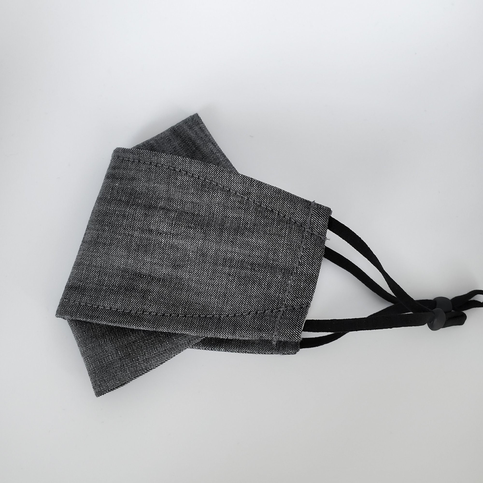 Origami Face Mask in Black denim|3d Mask with 2 FREE Filters| Anti fo…