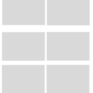 May include: A set of six blank, white, square tiles. The tiles are arranged in a 2x3 grid.